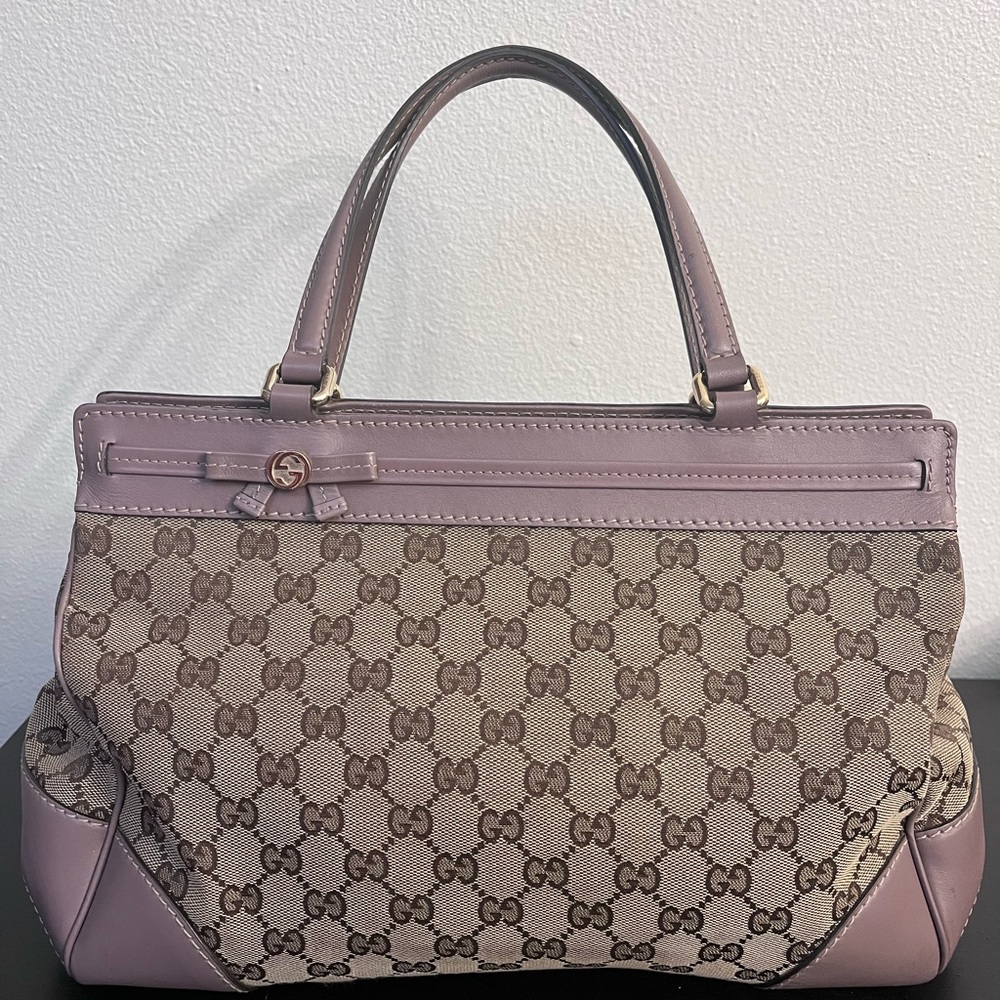 Gucci Mauve and Brown Mayfair Monogram Women's Bag